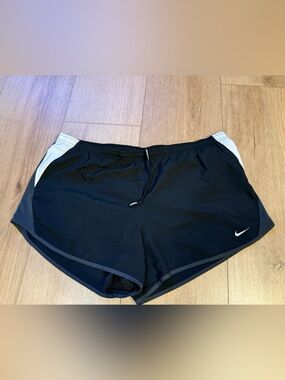 Nike Black Dri-FIT Athletic Shorts with White Logo